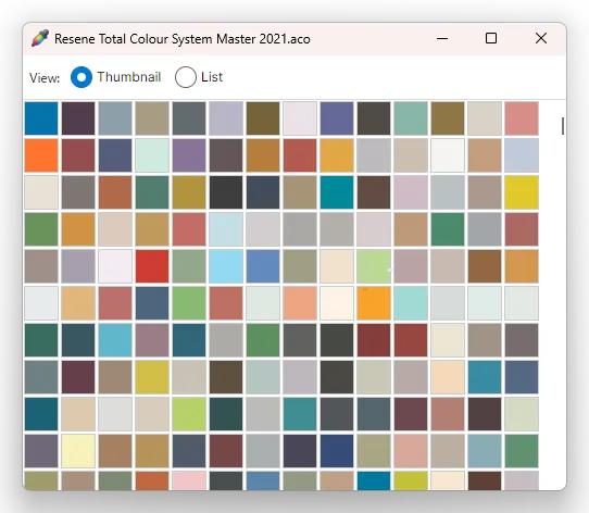 ACO file thumbnail view