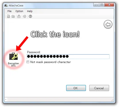 Click AttacheCase icon