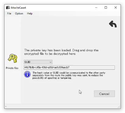 Loading the private key