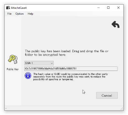 Loading the public key